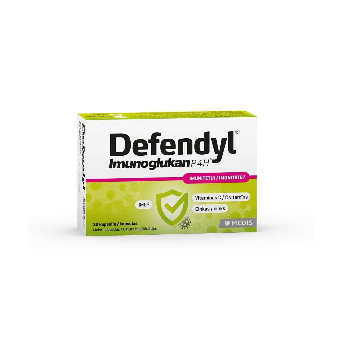 DEFENDYL® Imunoglukan P4H kapsulas, 30 gab. - Produkta attēls