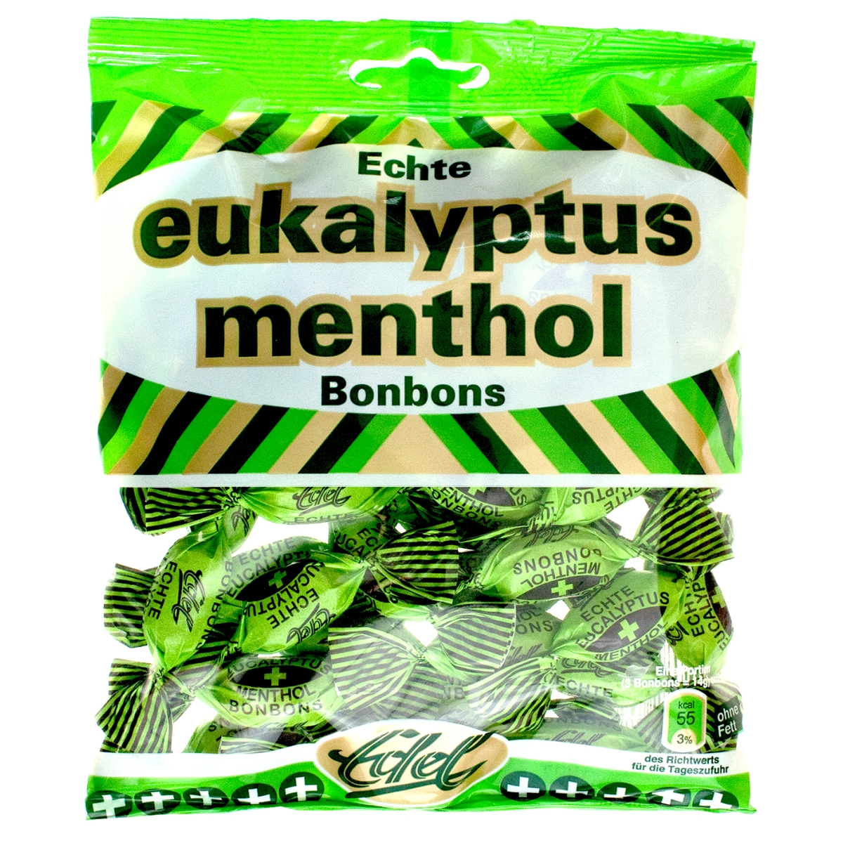 EDEL Eikaliptu karameles ar mentolu, 100 g - Produkta attēls