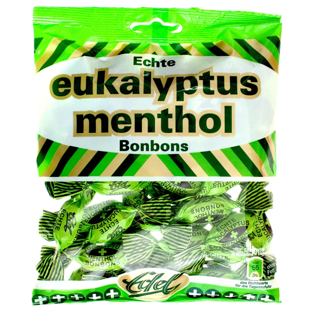 EDEL Eikaliptu karameles ar mentolu, 100 g - Produkta attēls
