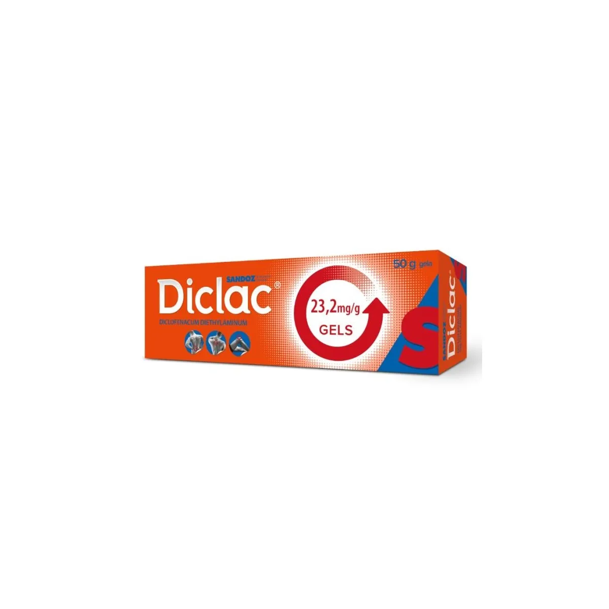DICLAC 23,2MG/G GELS 50G - Produkta attēls