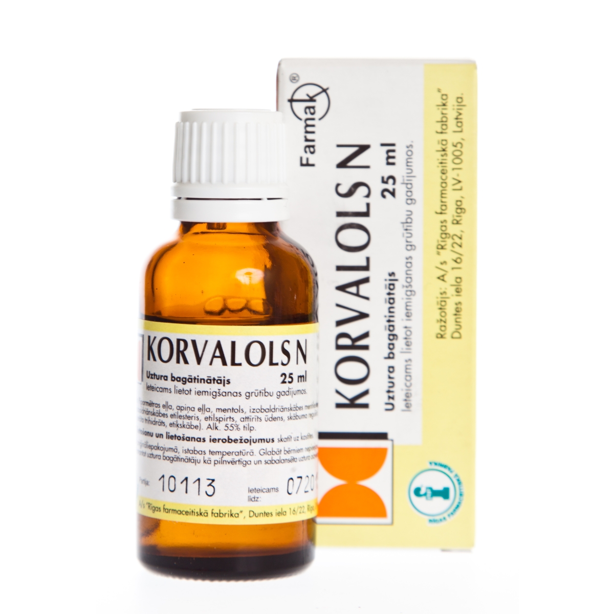 RFF Korvalols N pilieni, 25 ml - Produkta attēls