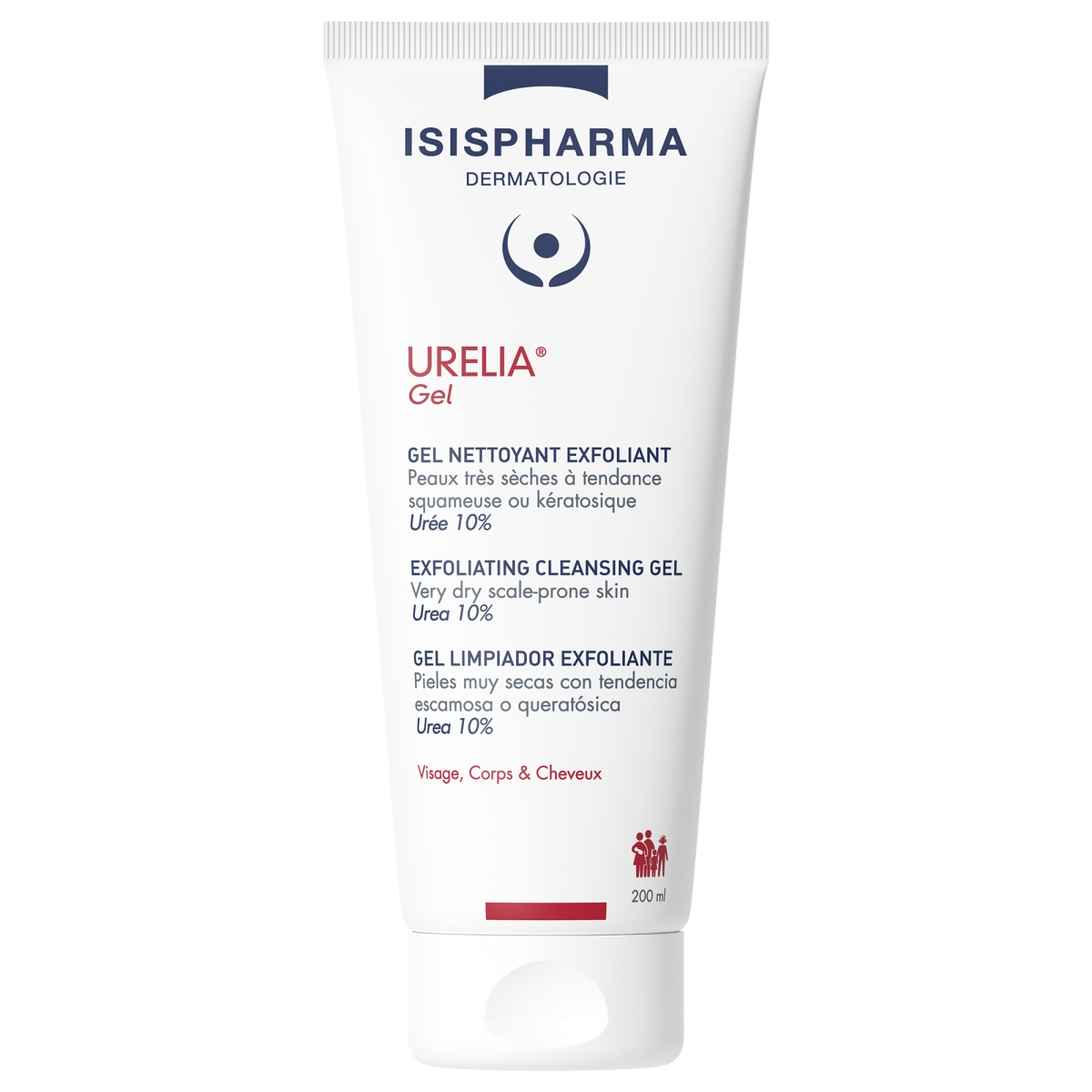 ISISPHARMA Urelia Gel attīroša želeja (10 % Urea), 200 ml - Produkta attēls
