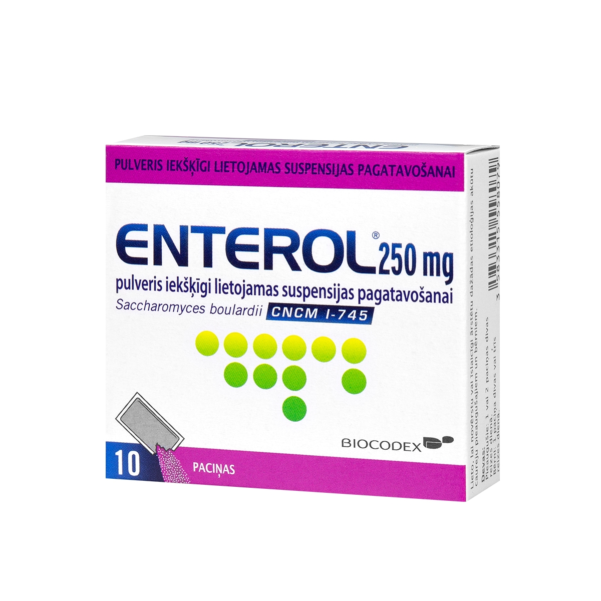 ENTEROL 250mg pulveris, 10 gab. - Produkta attēls