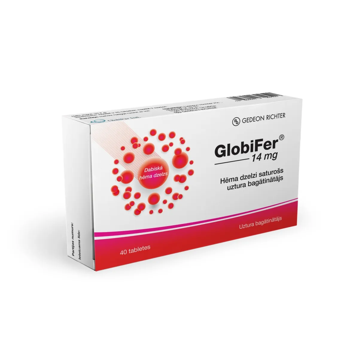GLOBIFER 14mg tabletes, 40 gab. - Produkta attēls
