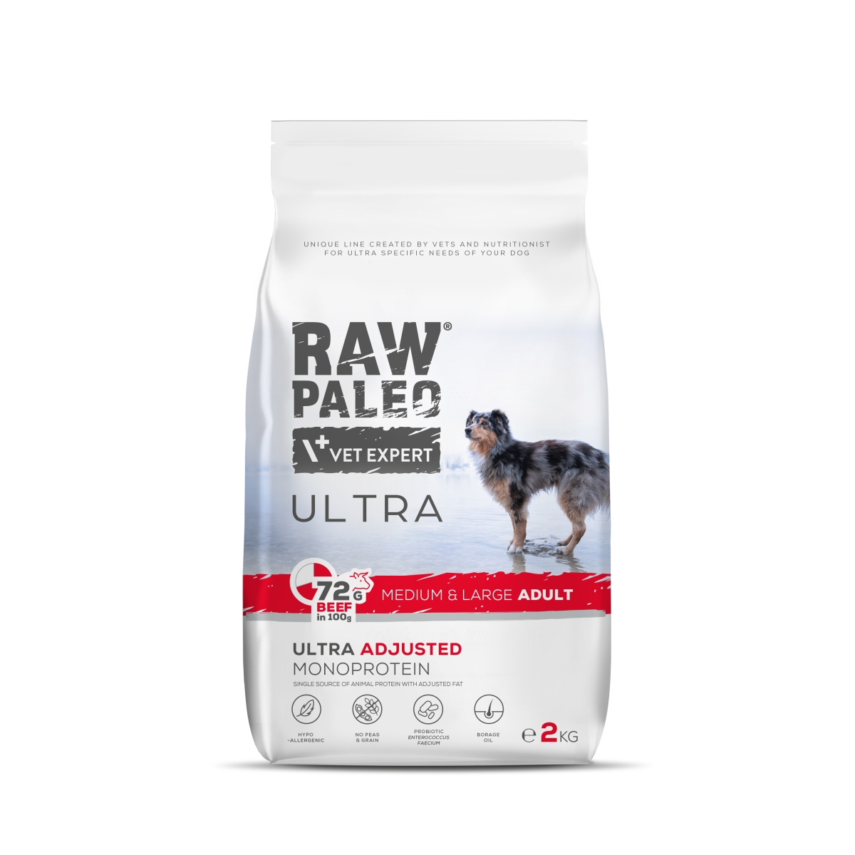 RAW PALEO ULTRA SUŅU SAUSĀ B MEDIUM/LARGE CŪKGAĻA 2KG - Produkta attēls