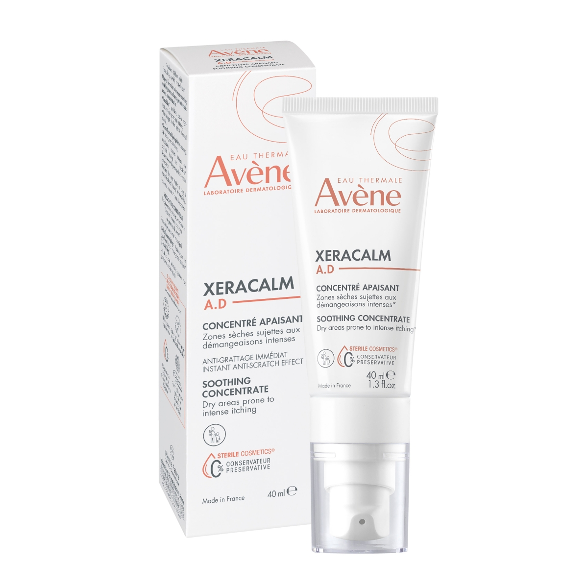 AVENE Xeracalm Anti-Scratc. koncentāts pret niezi, 40 ml - Produkta attēls