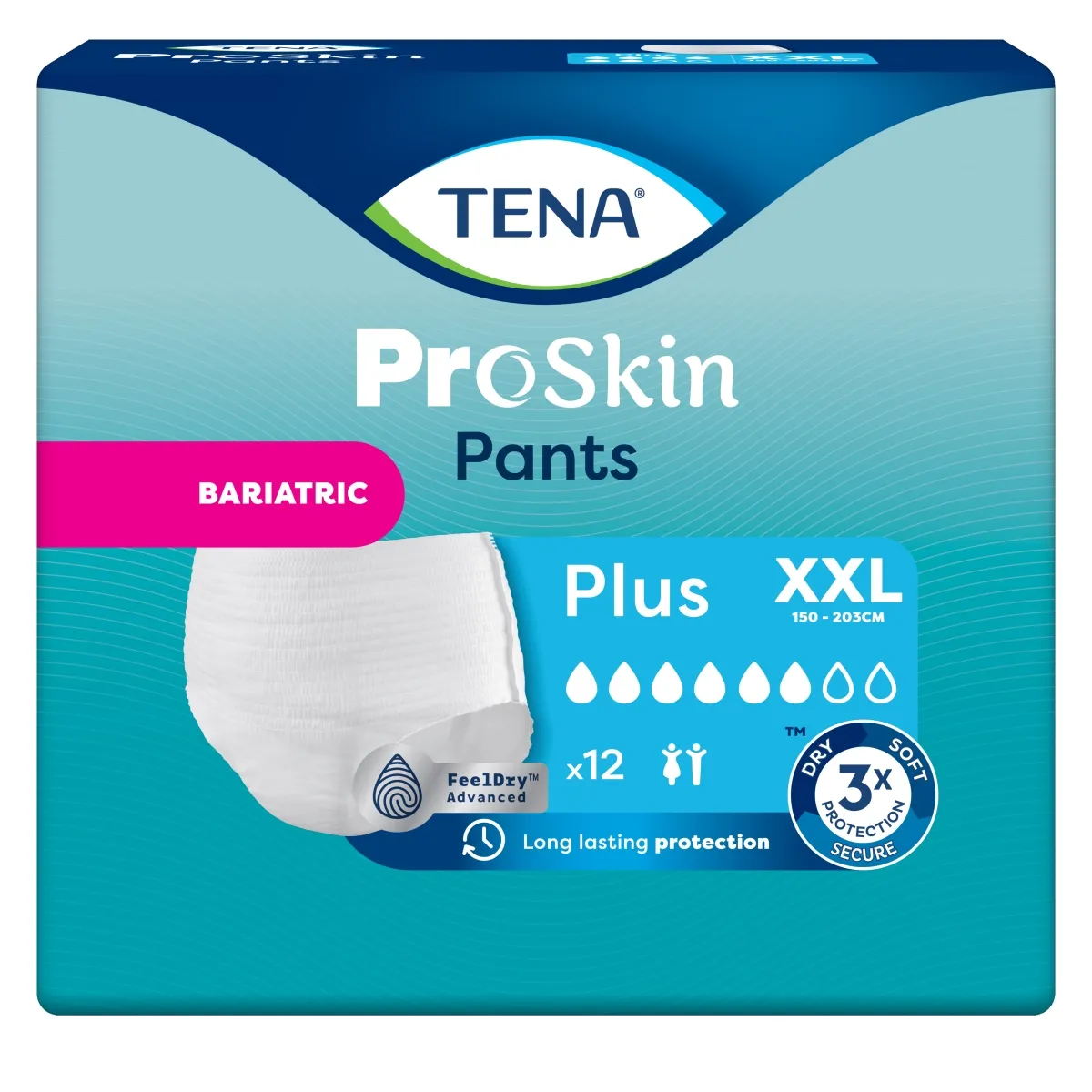 TENA Pants Plus Bariatric biksītes XXL izmērs 12 gab. - Produkta attēls