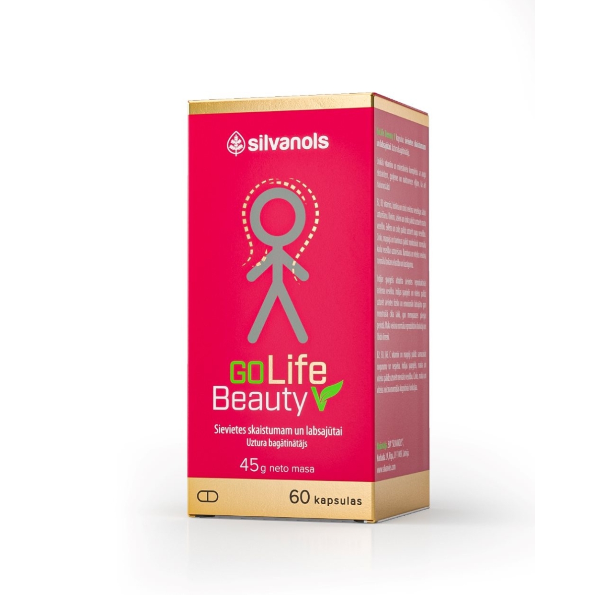 SILVANOLS Golife Beauty V kapsulas, 60 gab - Produkta attēls