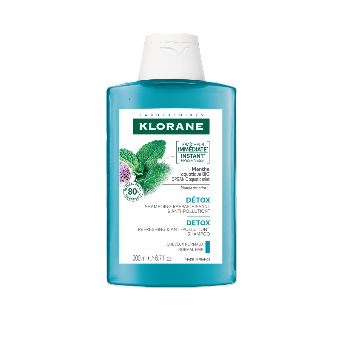 KLORANE šampūns ar piparmētrām, 200ml - Produkta attēls