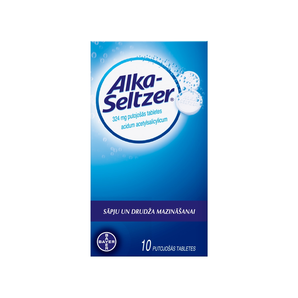 ALKA-SELTZER 324MG PUTOJOŠĀS TABLETES N10 - Produkta attēls