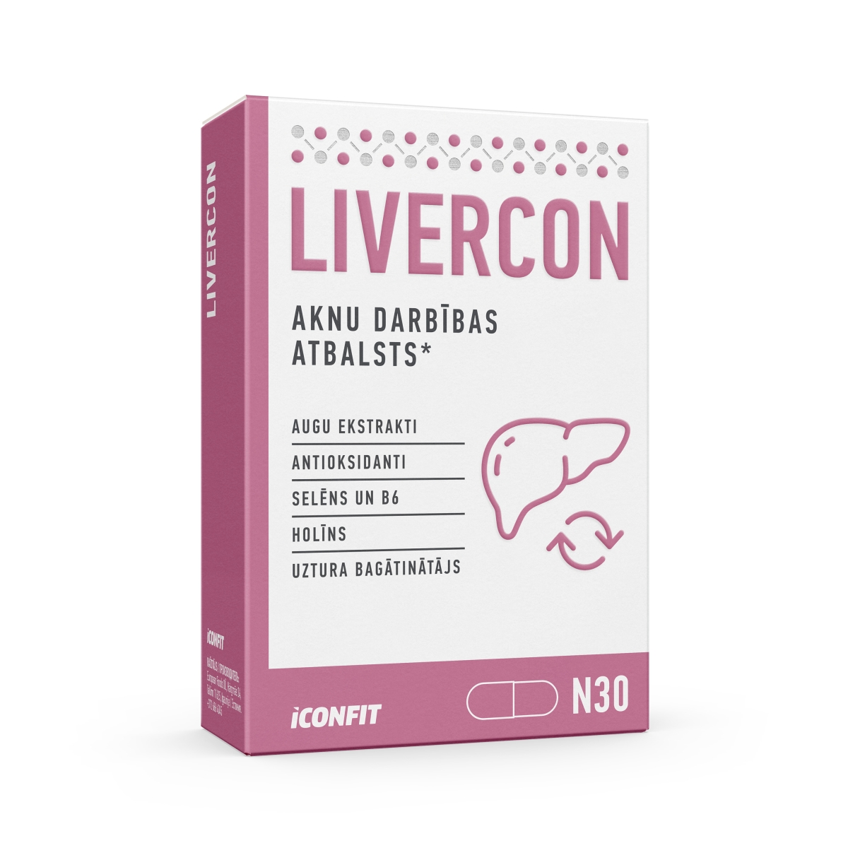 ICONFIT Livercon kapsulas, 30 gab. - Produkta attēls