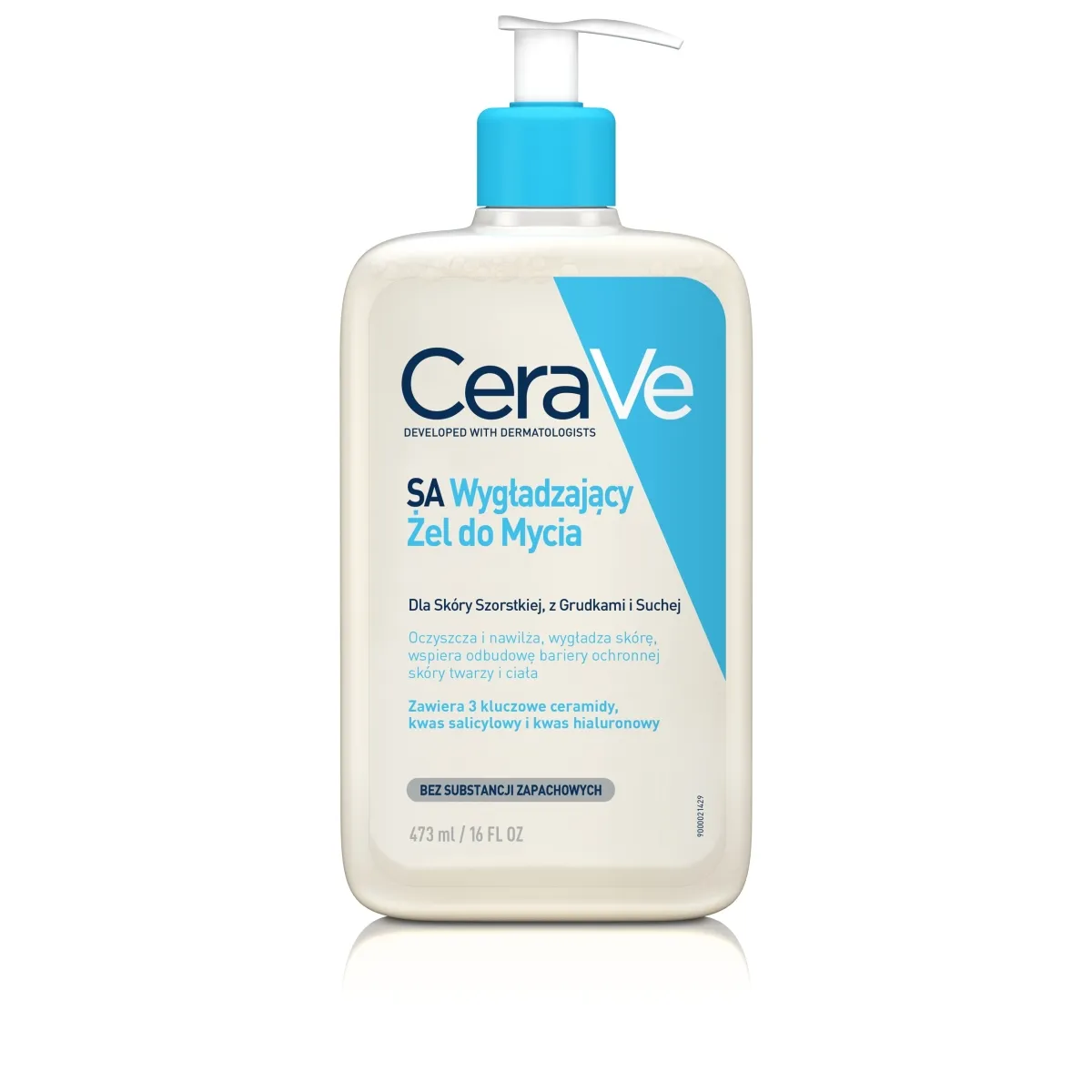 CERAVE SA mazgāšanas gels raupjai un sausai ādai, 473 ml - Produkta attēls