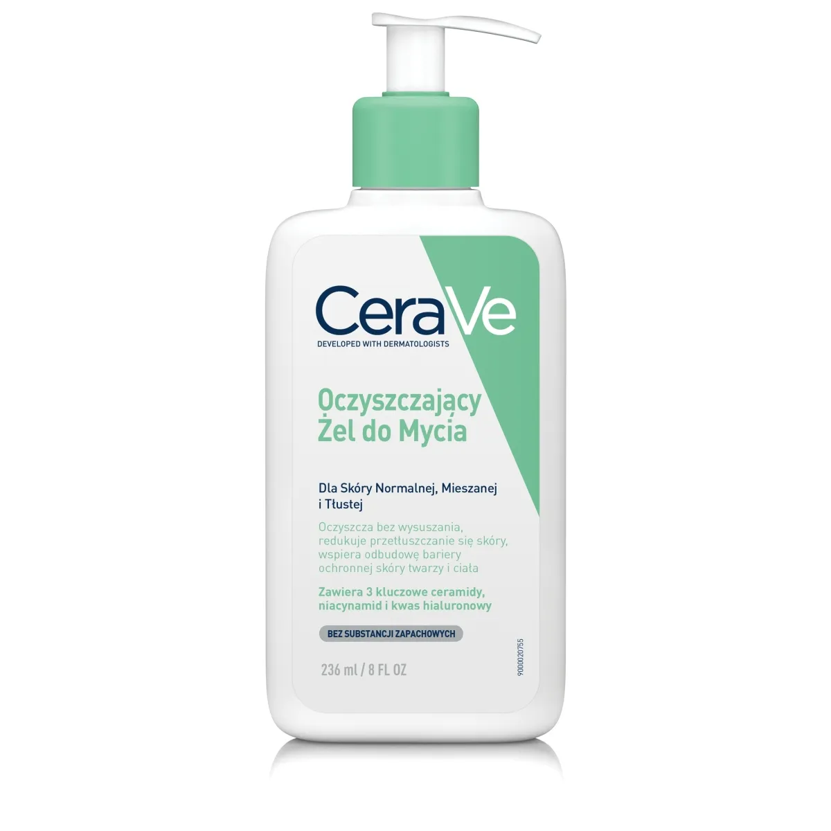 CERAVE attīrošs gels normālai, jauktai un taukainai ādai, 236 ml - Produkta attēls