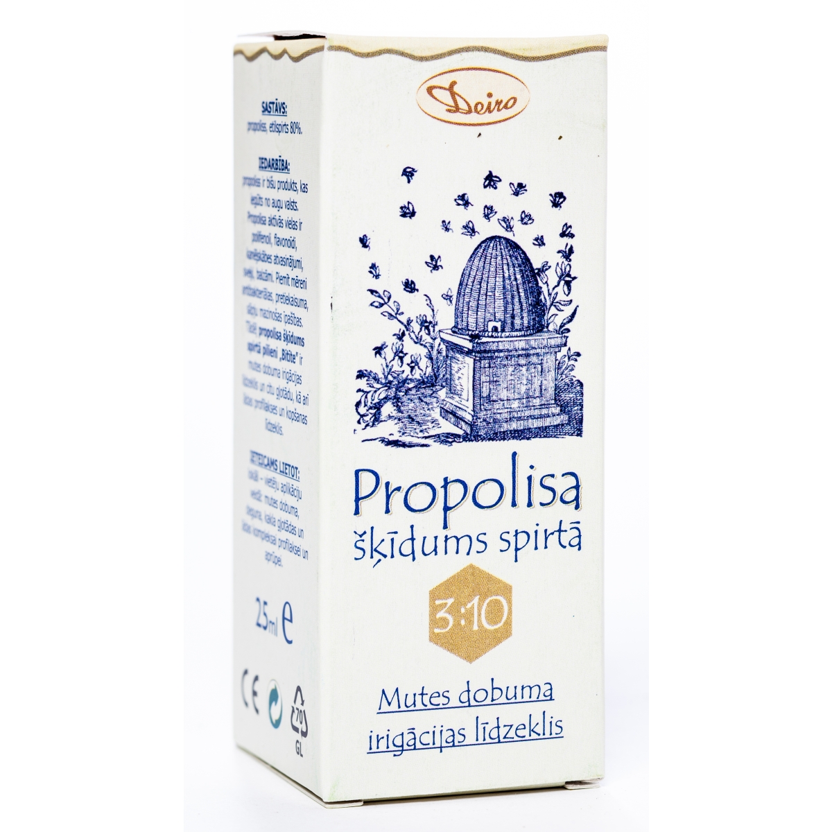 PROPOLISA SPIRTA ŠĶĪDUMS "BITĪTE" 3:10 25ML - Produkta attēls