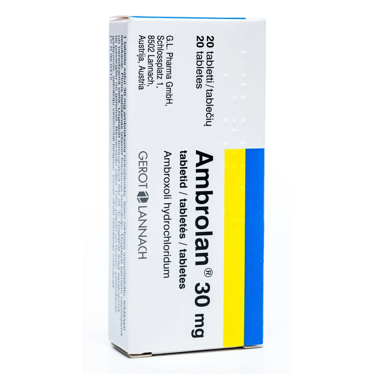 AMBROLAN 30 mg tabletes, 20 gab. - Produkta attēls