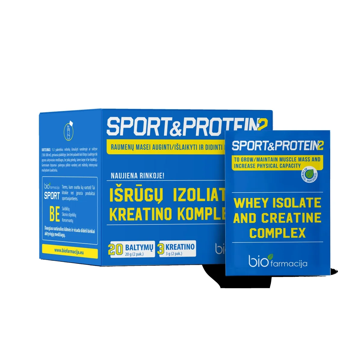 SPORT&PROTEIN2 pulveris paciņās, 28 gab - Produkta attēls