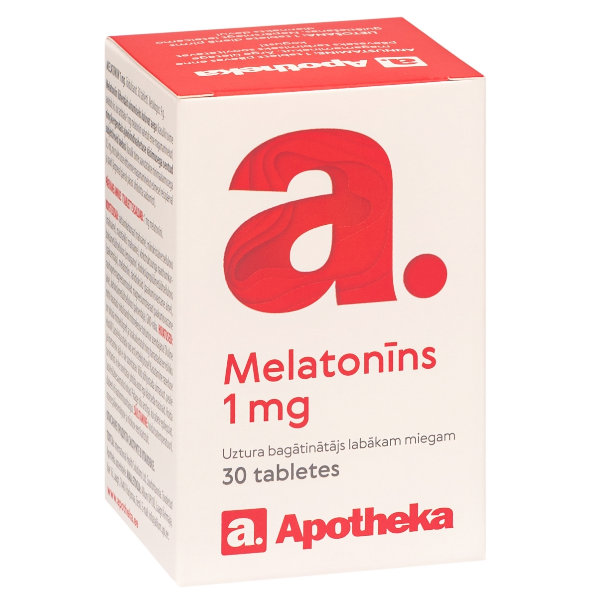 APOTHEKA Melatonīns 1 mg tabletes, 30 gab - Produkta attēls