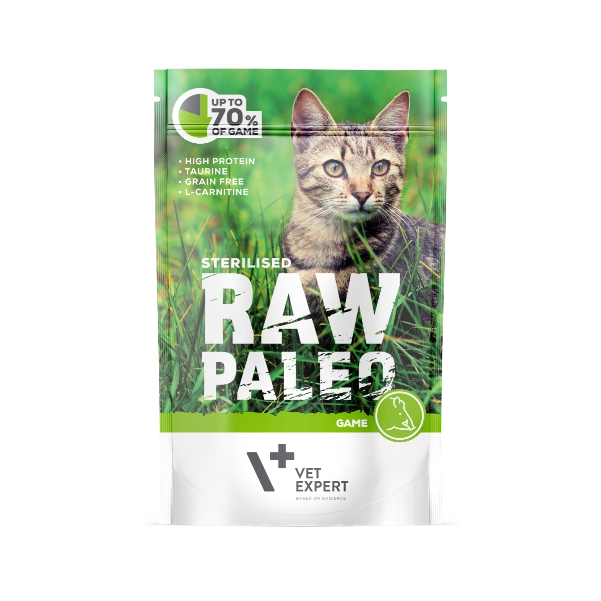 RAW PALEO KAĶU PAC STERILISED MEDĪJUMS 100G - Produkta attēls