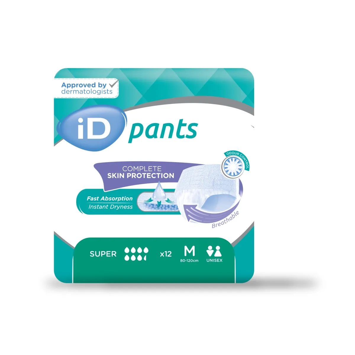 ID Pants Super M uzsūcošās bikses, 12 gab. - Produkta attēls