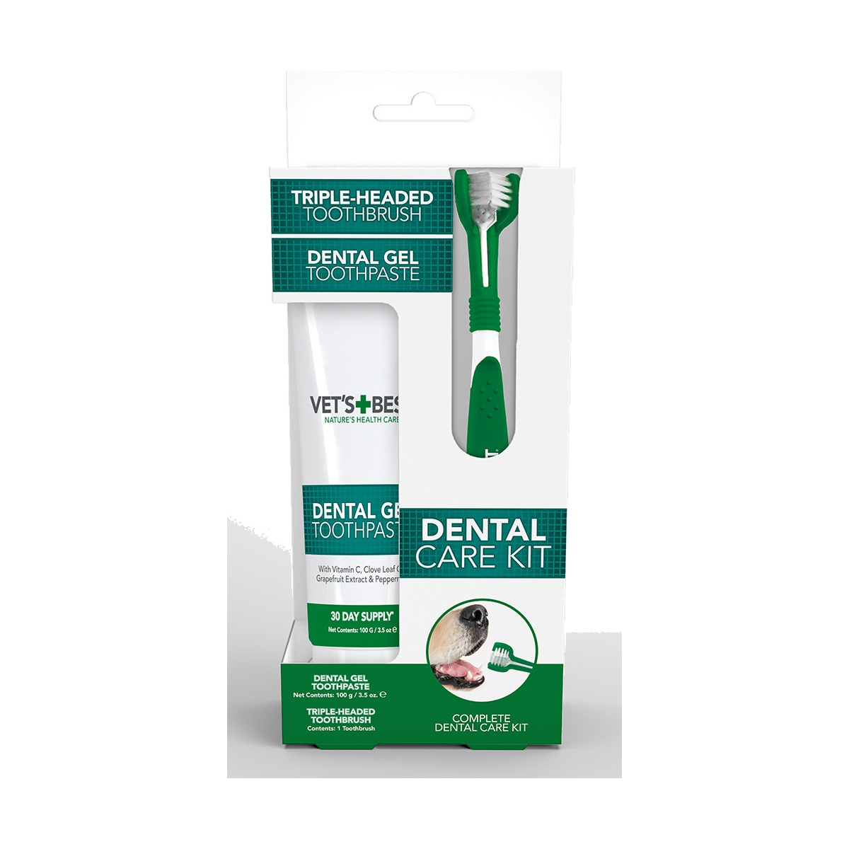 VETS BEST ZOBU KOPŠ KOMPL (PASTA+BIRSTE) SUŅIEM - Produkta attēls