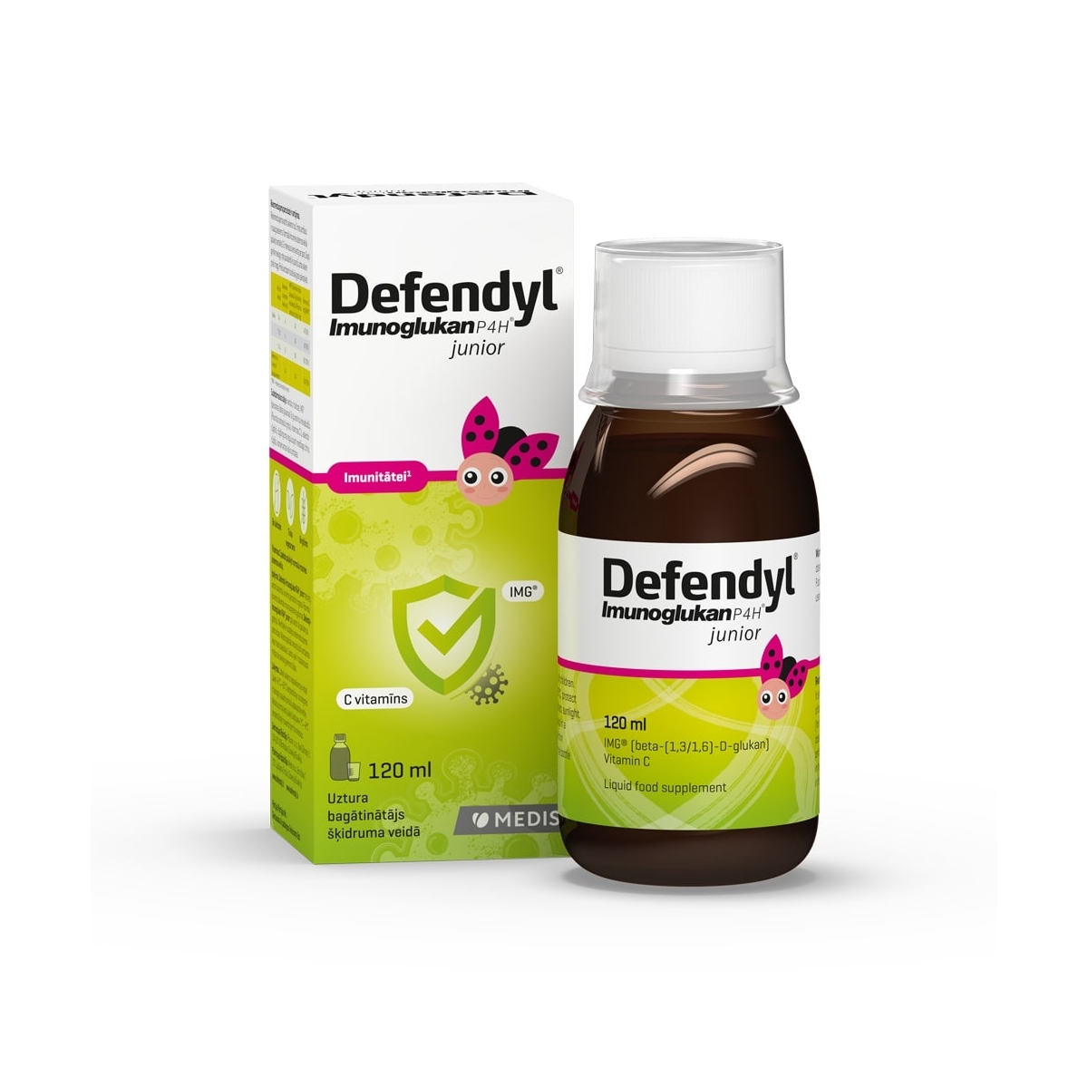 DEFENDYL® Imunoglukan P4H Junior šķidrums, 120 ml - Produkta attēls