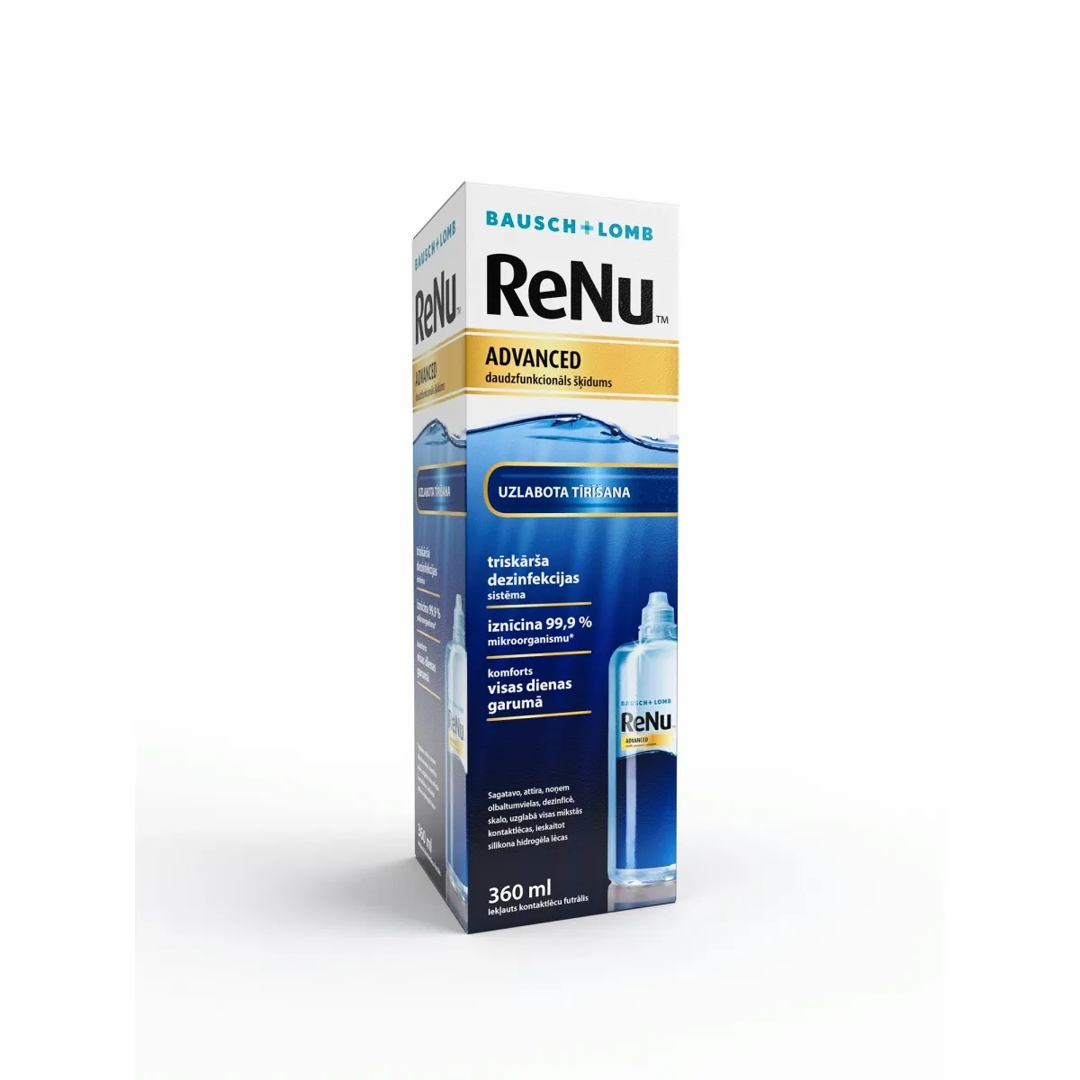 RENU Advanced kontaktlēcu kopšanas šķīdums, 360 ml - Produkta attēls