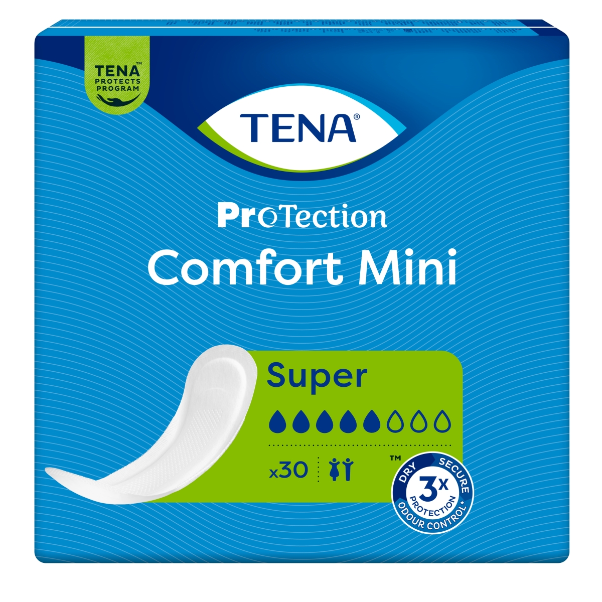 TENA Comfort Mini Super uzsūcošās paketes, 30 gab. - Produkta attēls