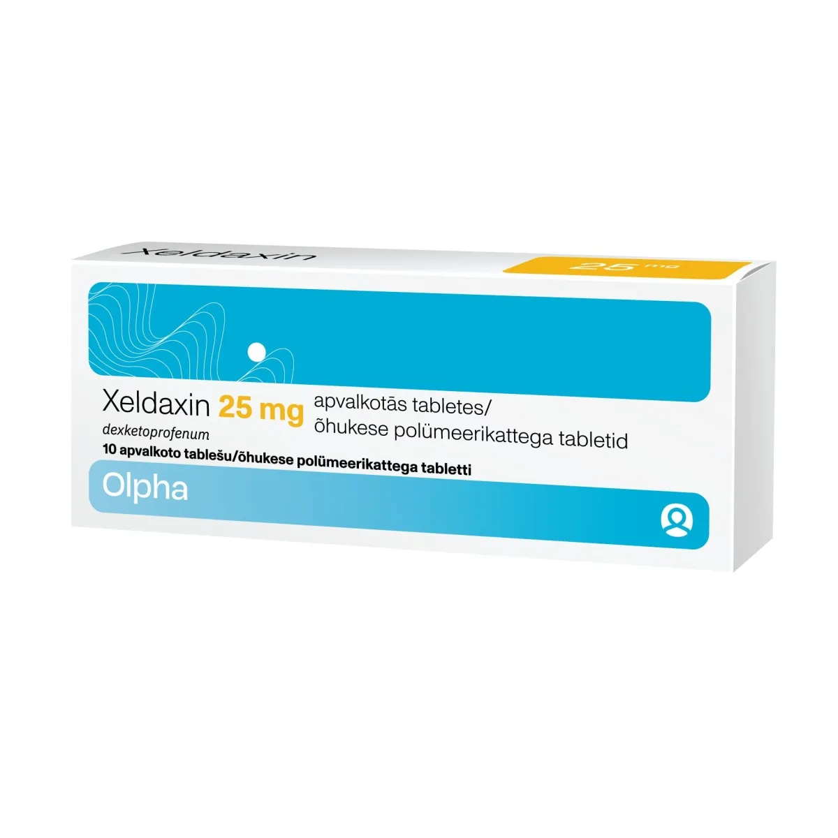 XELDAXIN 25MG APV TBL N10 - Produkta attēls
