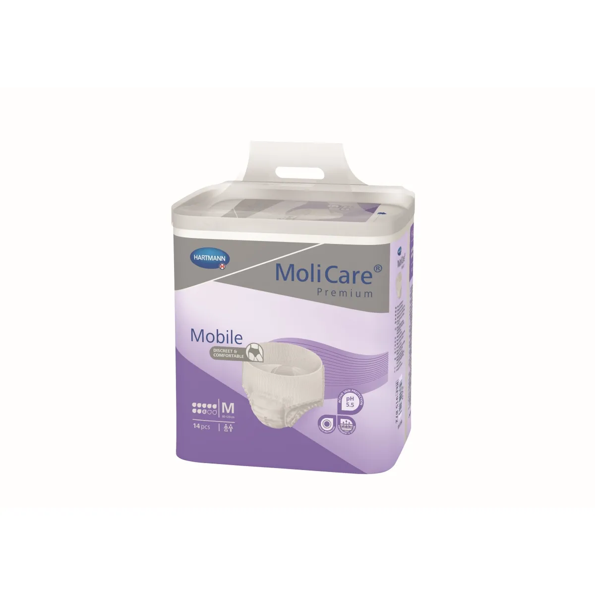 MOLICARE Premium Mobile bikses (M izmērs,8 lāses), 14 gab - Produkta attēls