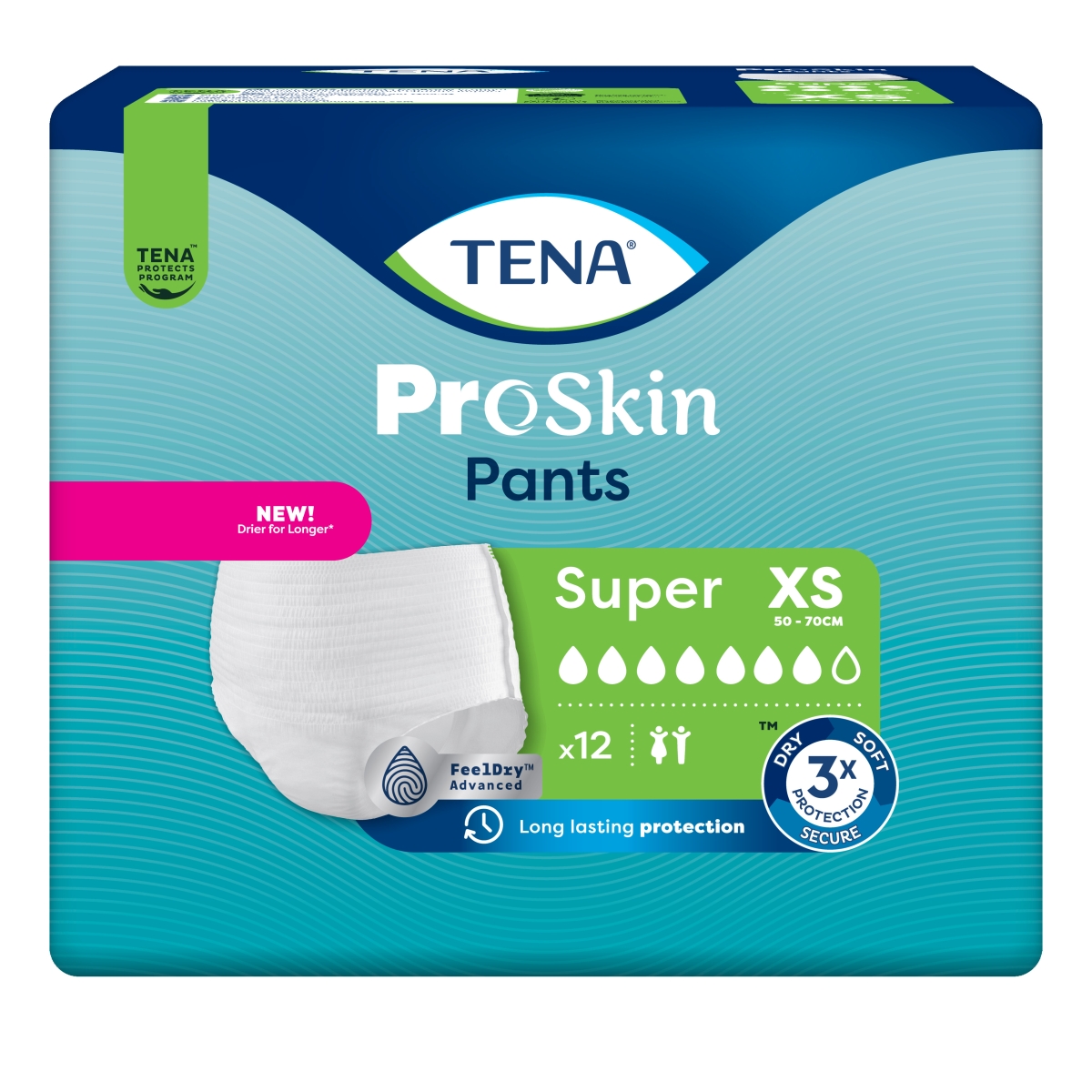 TENA Pants Super biksītes XS izmērs, 12 gab. - Produkta attēls