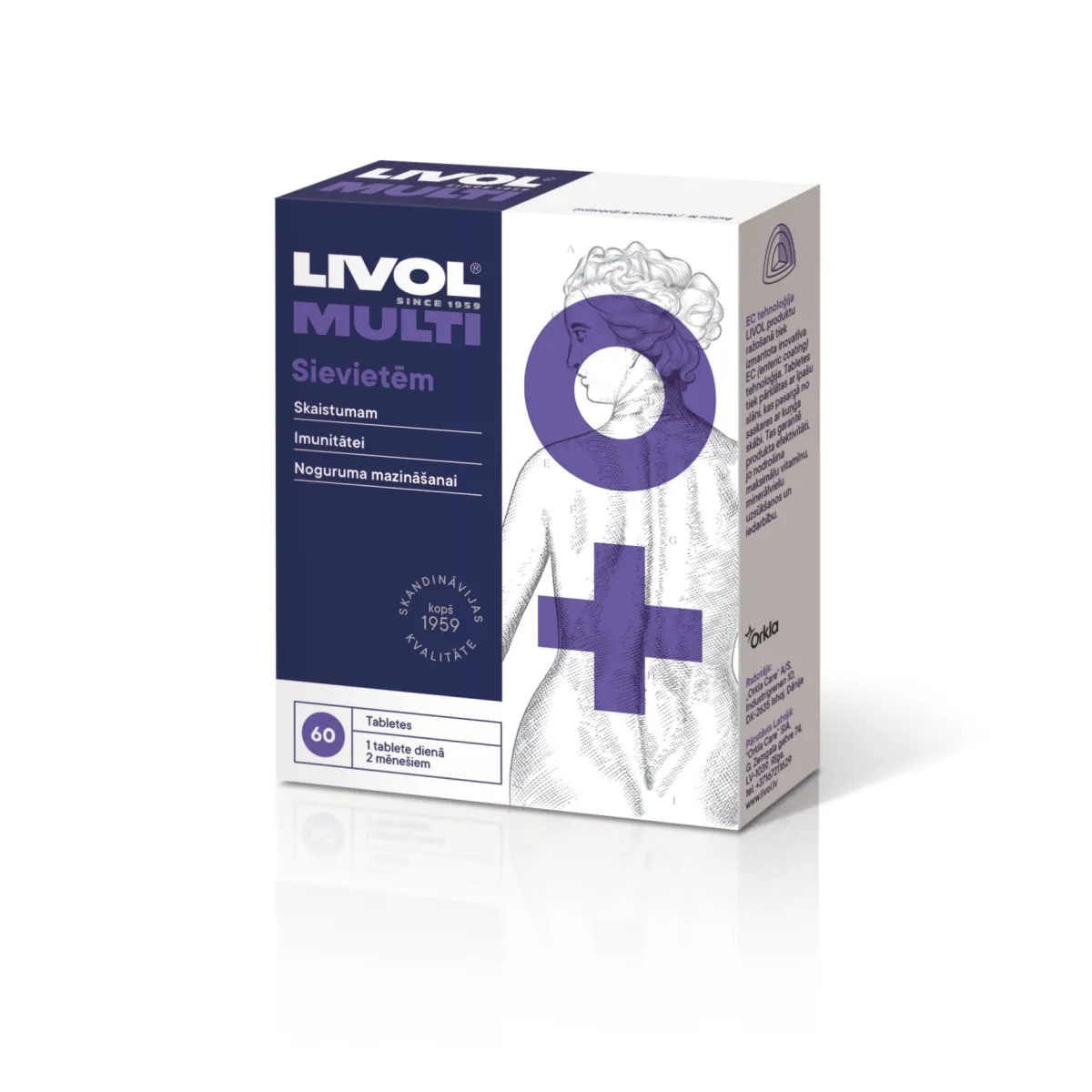 LIVOL Multi Sievietēm tabletes, 60 gab. - Produkta attēls