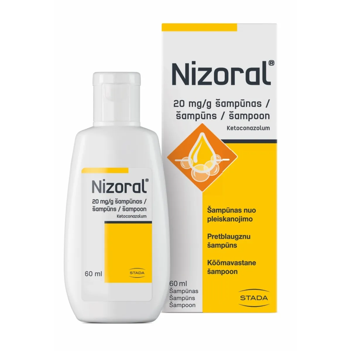 NIZORAL šampūns, 60 ml - Produkta attēls