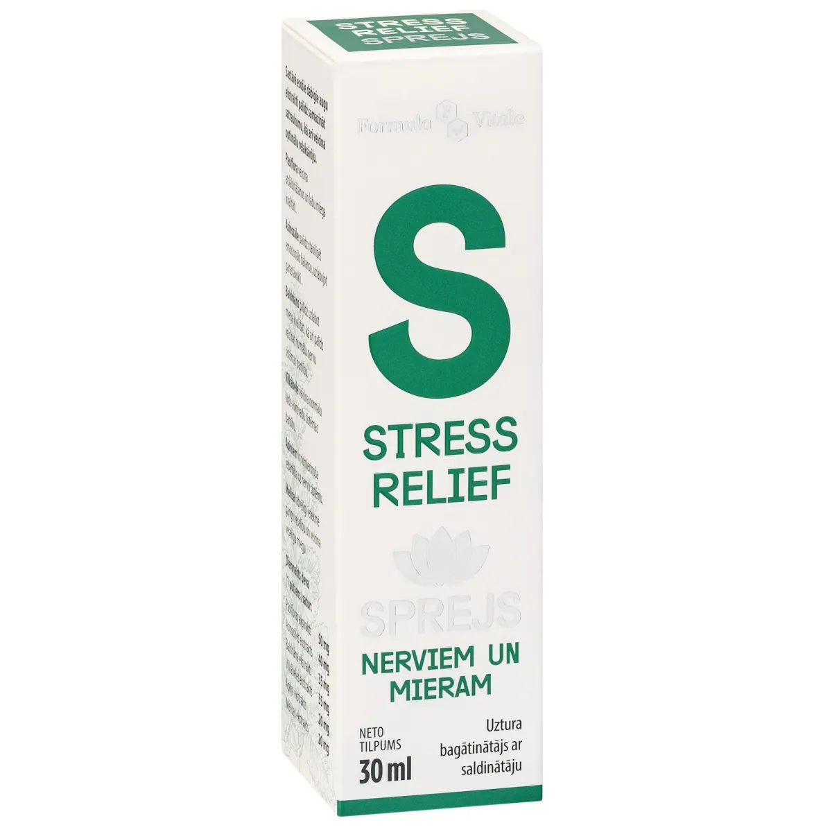 FORMULA VITALE Stress Relief sprejs, 30ml - Produkta attēls