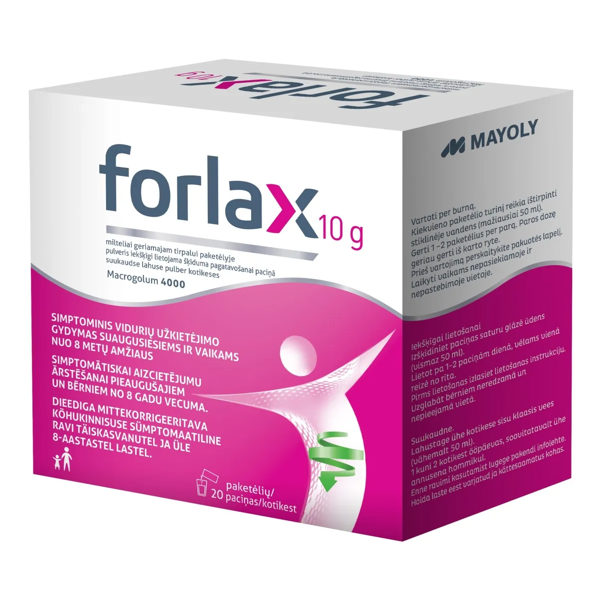 FORLAX 10 g pulveris, 20 gab. - Produkta attēls