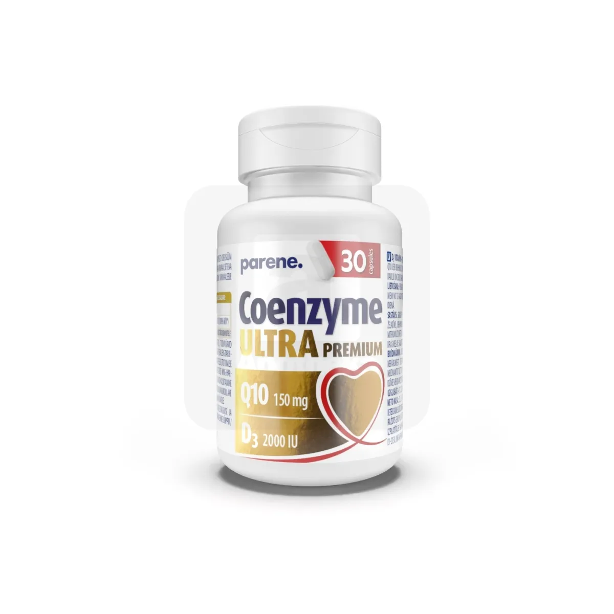 PARENE Coenzyme Ultra Premium Q10 kapsulas, 30 gab - Produkta attēls