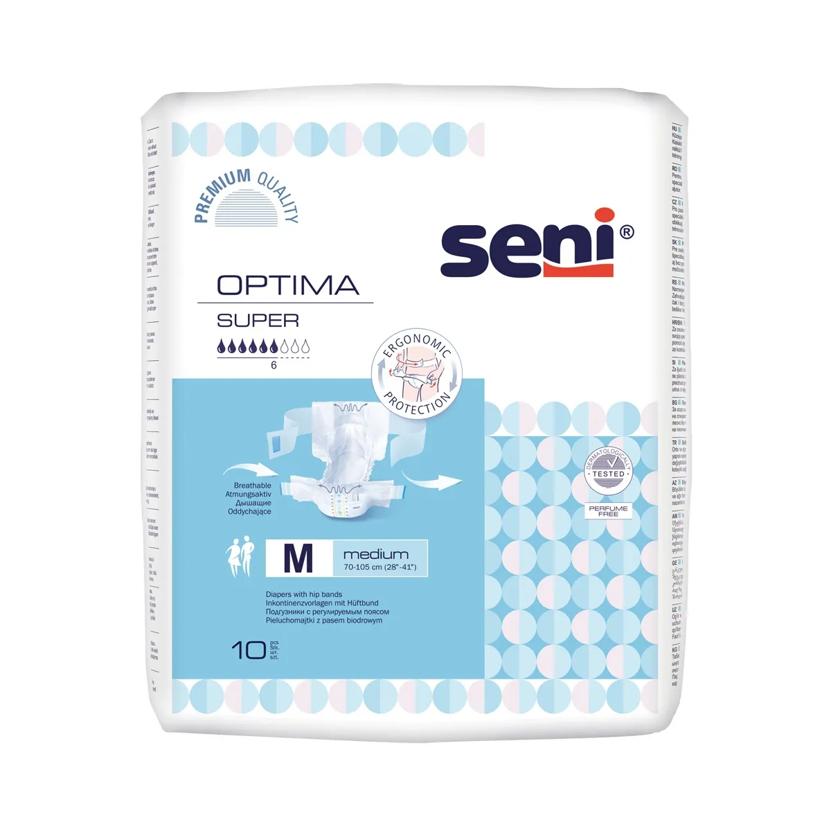 SENI OPTIMA SUPER jostbikses pieaugušajiem, M izmērs, 10 gab. - Produkta attēls