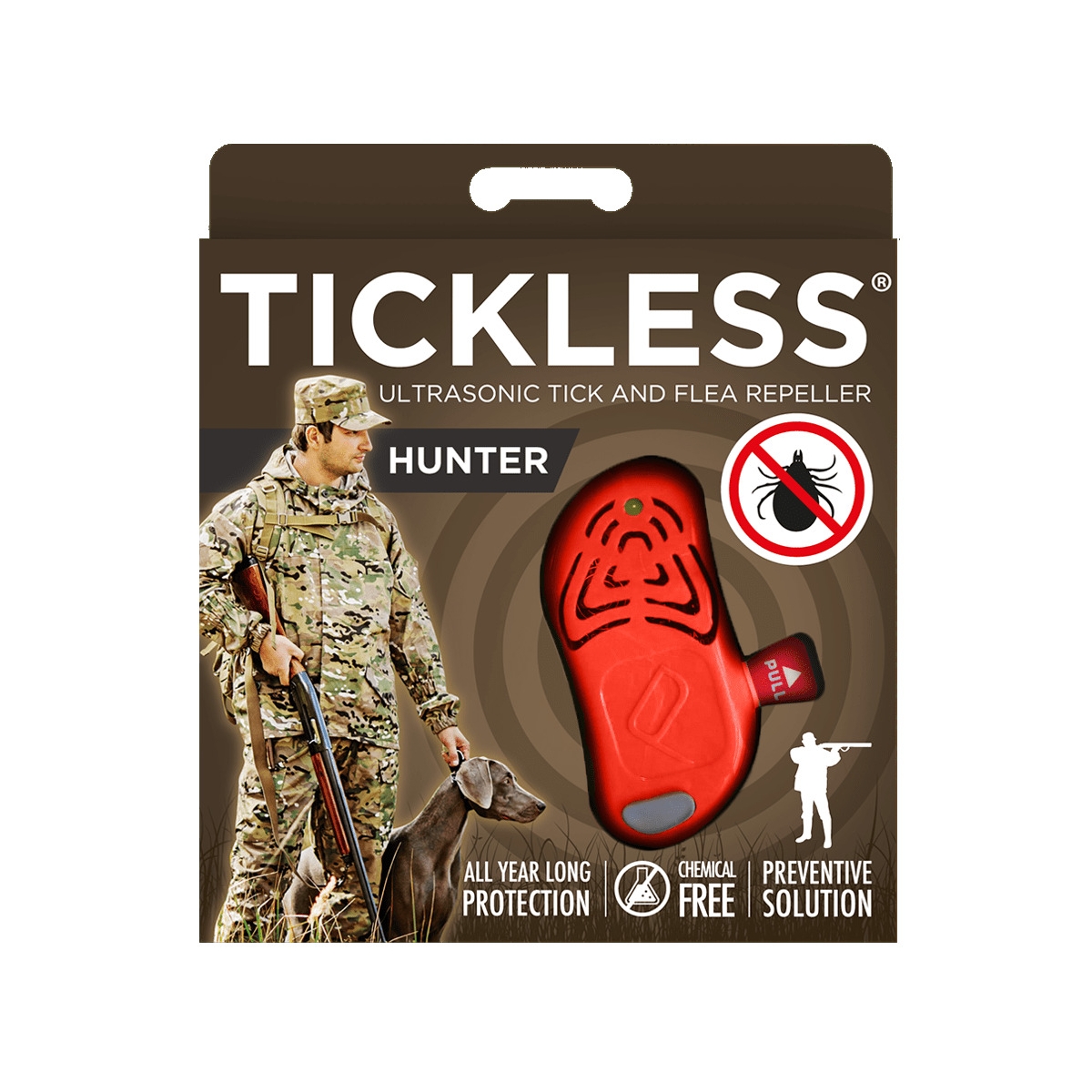 Tickless Hunter ultraskaņas repelenta ierīce, oranža - Produkta attēls