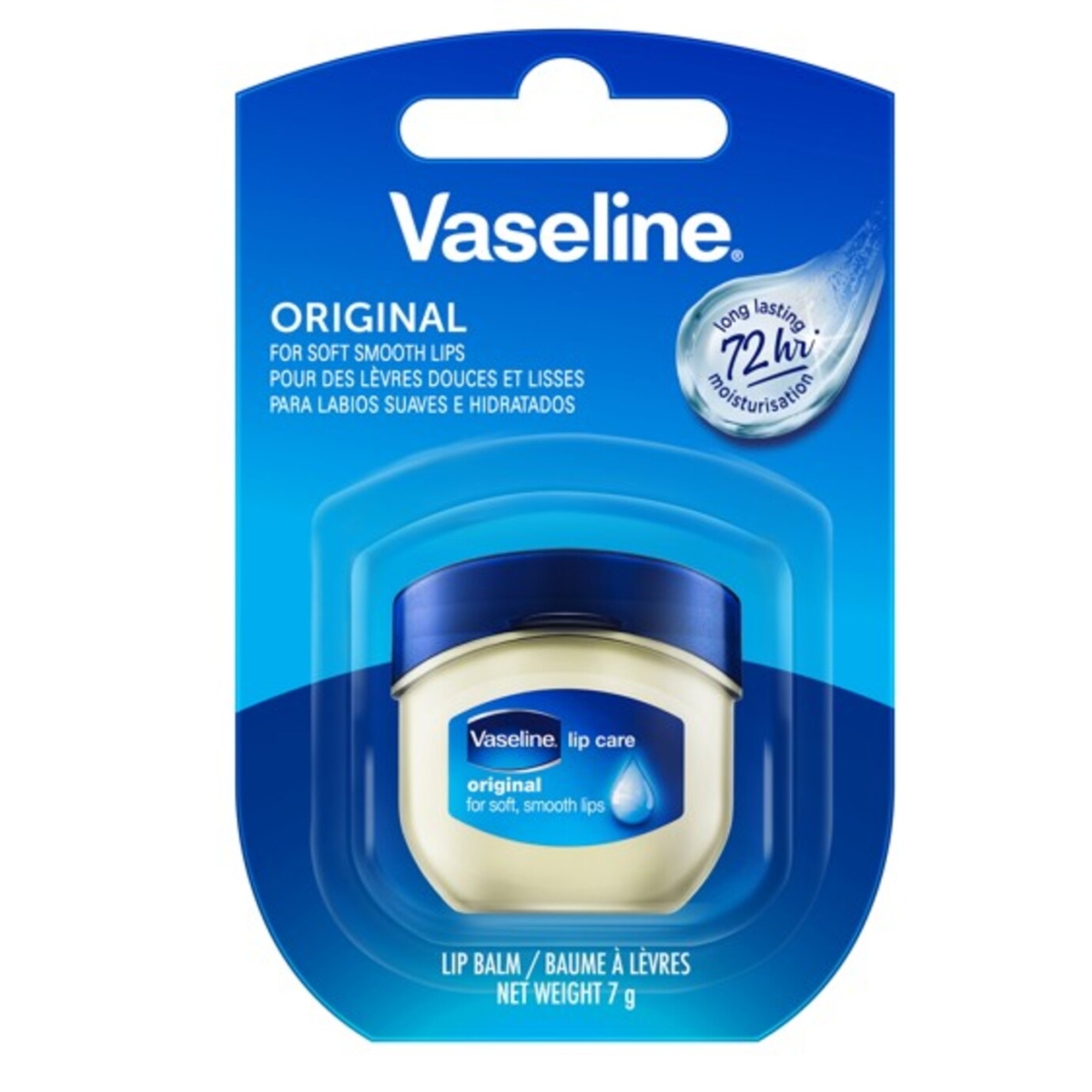 VASELINE Original lūpu balzams, 7 g. - Produkta attēls