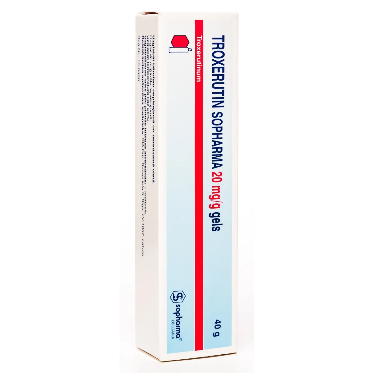 TROXERUTIN SOPHARMA 2% GELS 40G - Produkta attēls