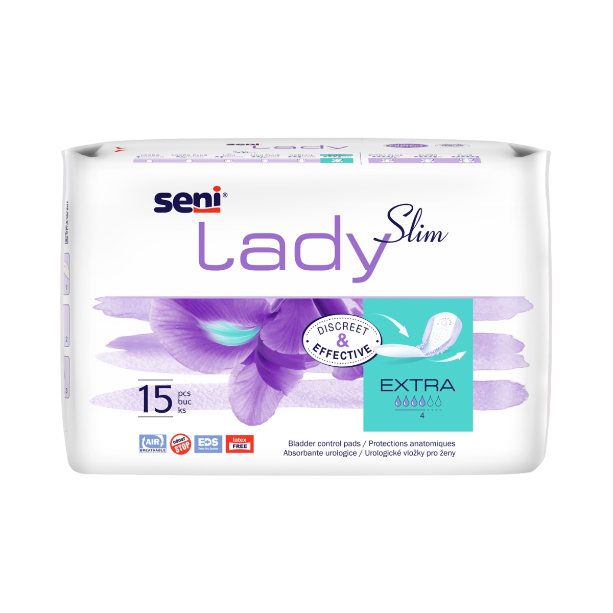 SENI LADY Slim Extra uroloģiskie ieliktņi, 15 gab. - Produkta attēls 1