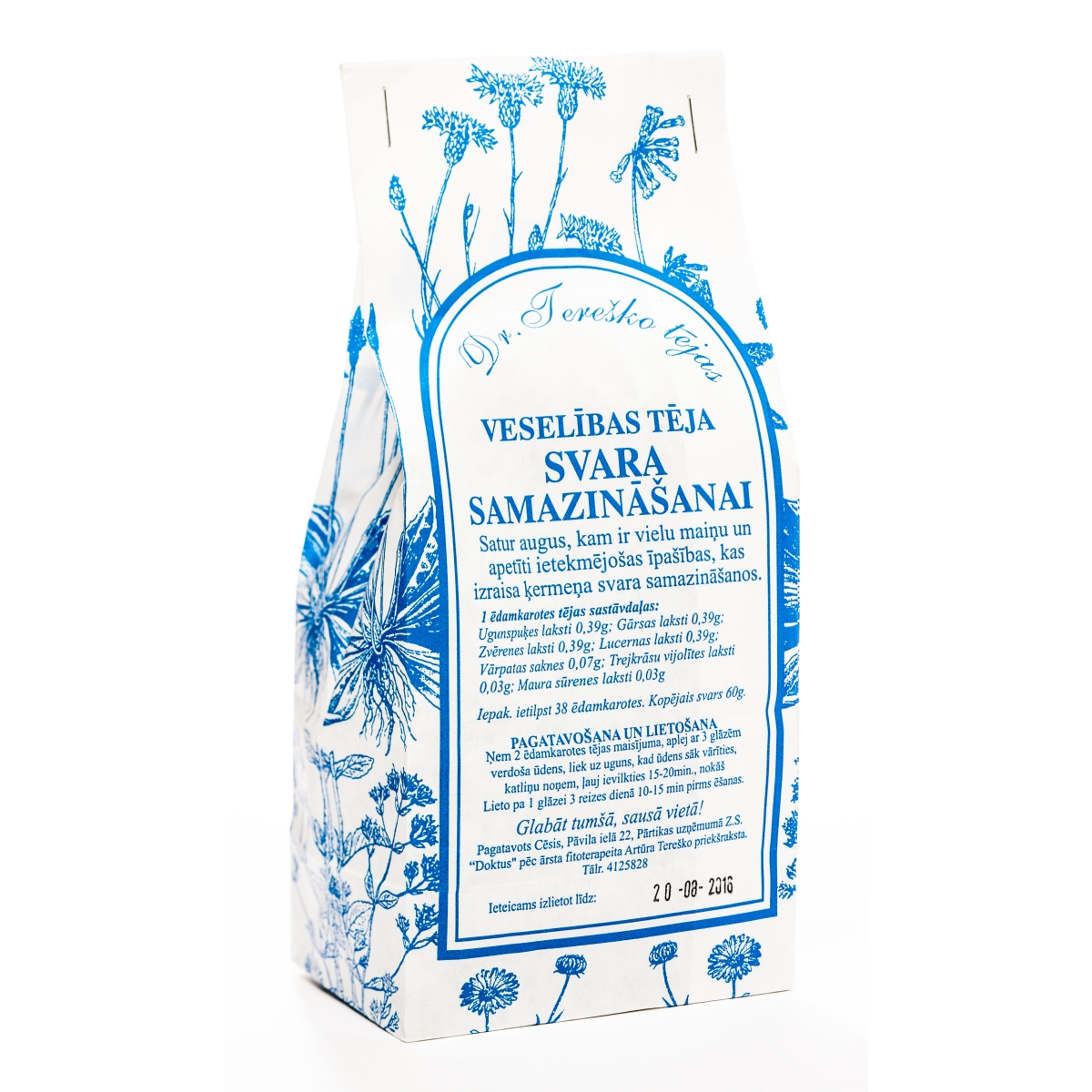 TEREŠKO tēja svara samazināšanai, 63 g - Produkta attēls