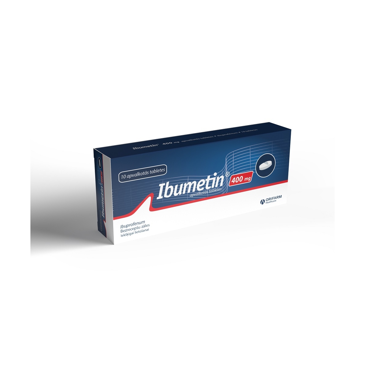 IBUMETIN® 400 mg apvalkotās tabletes, 10 gab - Produkta attēls