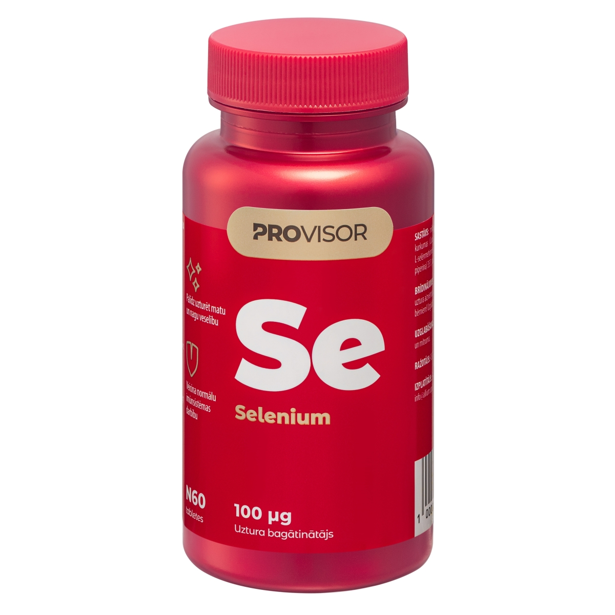 PROVISOR Selēns (Se) 100 mcg tabletes, 60 gab. - Produkta attēls