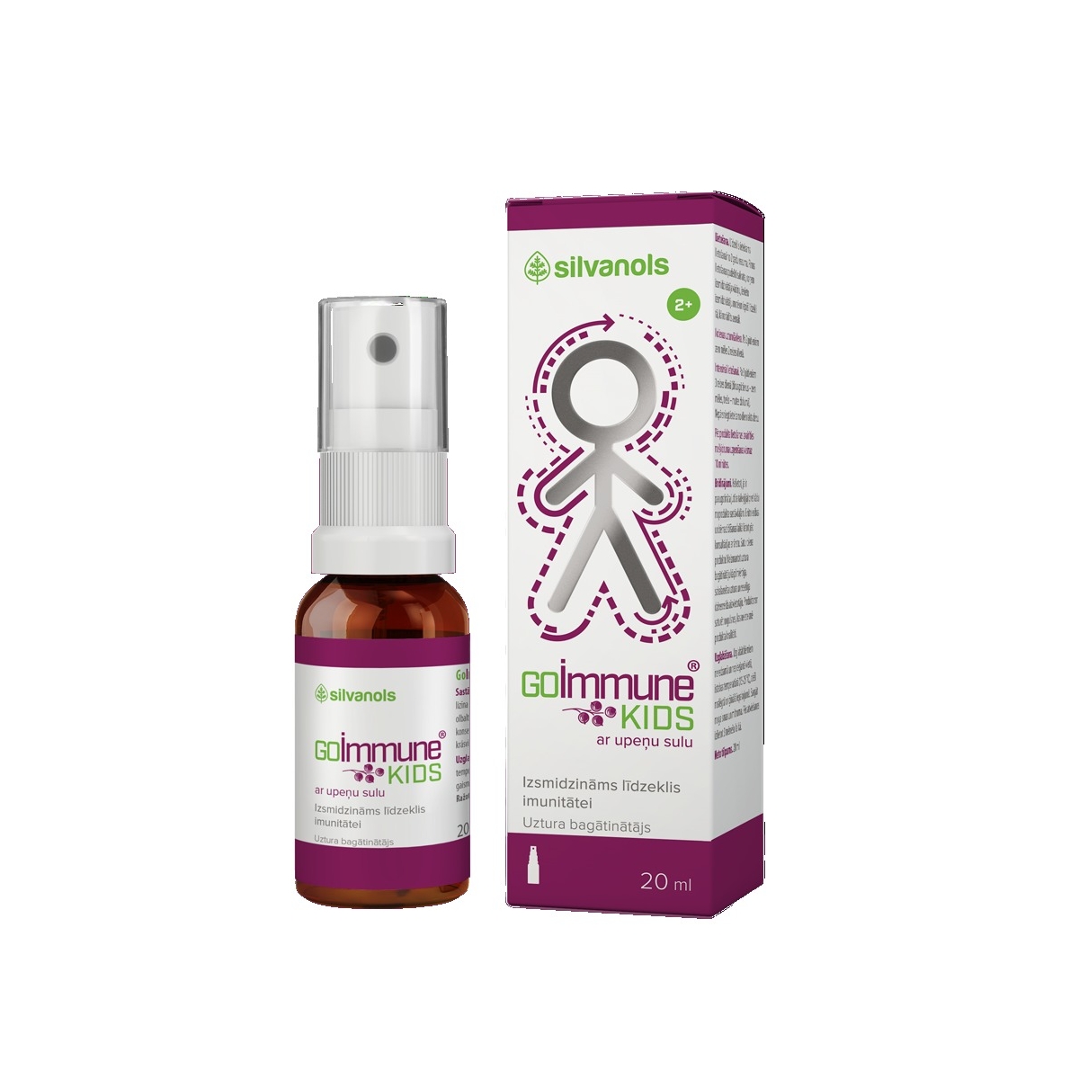 GOIMMUNE Kids Ar upeņu sulu sprejs, 20 ml - Produkta attēls