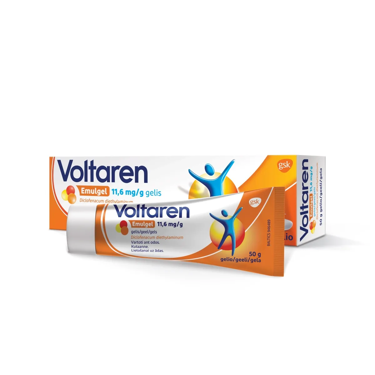 VOLTAREN Emulgel 11.6 mg/ g gels, 50 g. - Produkta attēls