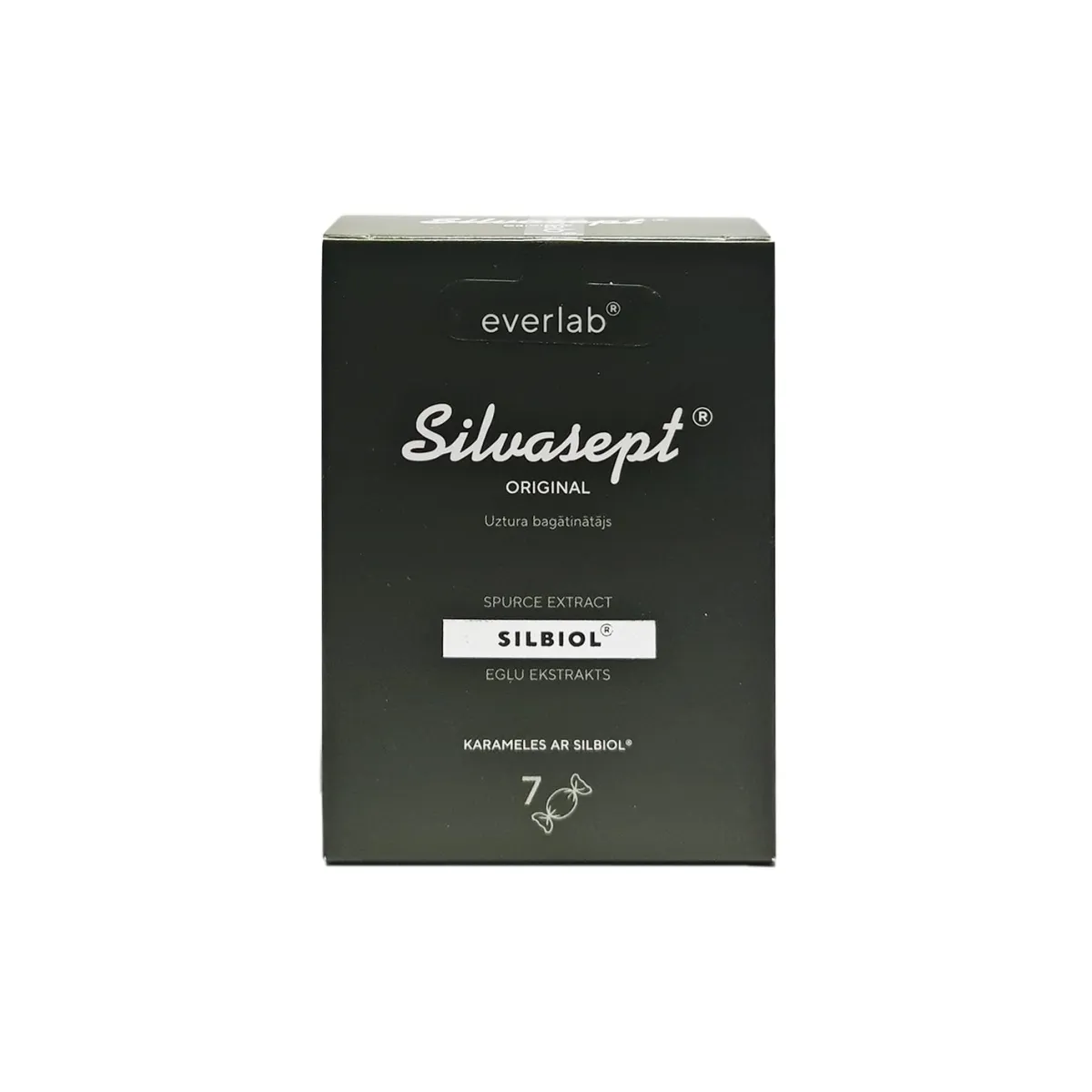 SILVASEPT Original karameles 29.4 g, 7 gab - Produkta attēls