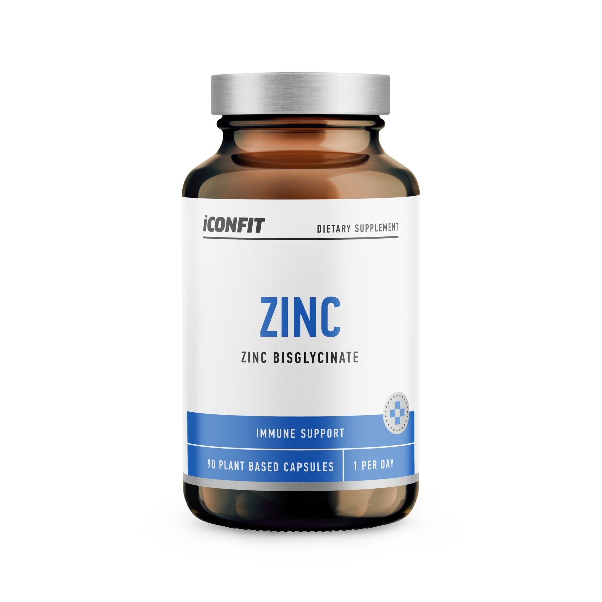 ICONFIT Zinc (cinka bisglicināts 25 mg) kapsulas, 90 gab. - Produkta attēls