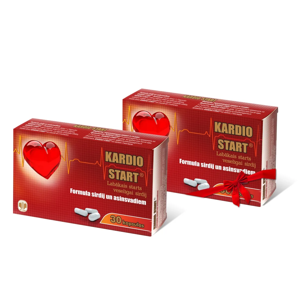 KARDIO START kapsulas (1+1), 30 gab - Produkta attēls