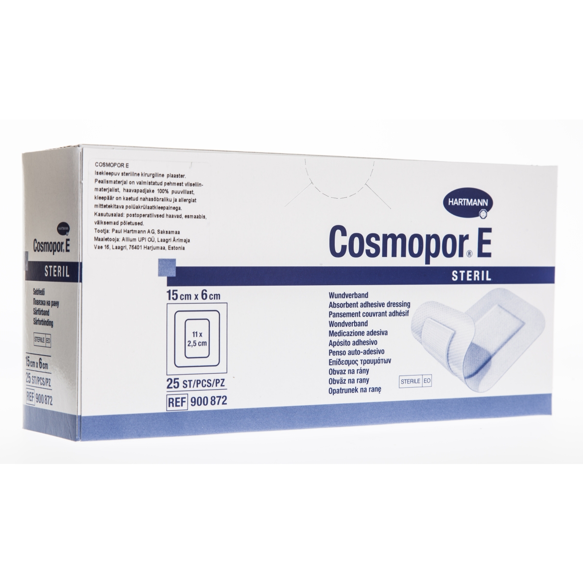 COSMOPOR E plāksteri (15 x 6 cm), 25 gab - Produkta attēls