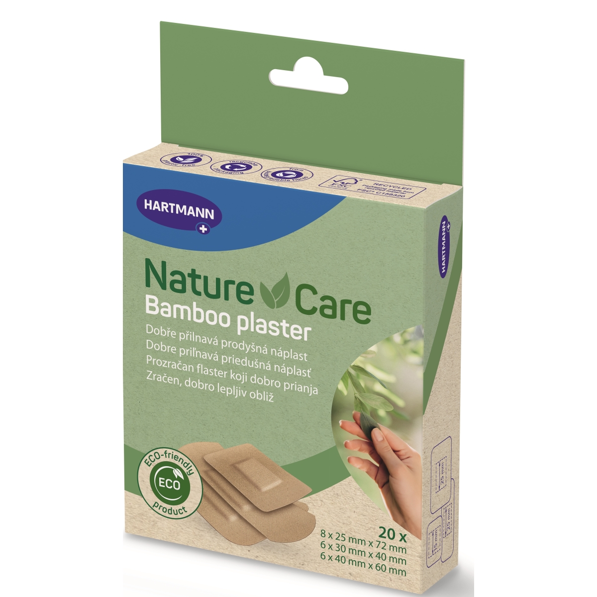 NATURE CARE Mix bambusa plāksteri, 20 gab - Produkta attēls